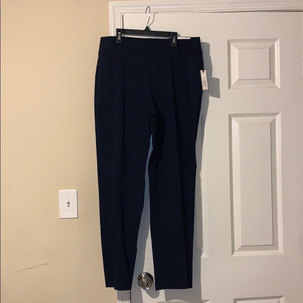 Navy blue straight leg, work pants